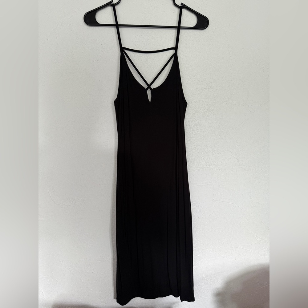 Elegant Black Strappy Dress
